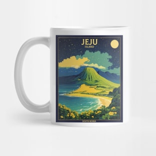 Jeju Island South Korea Starry Night Travel Tourism Retro Vintage Mug